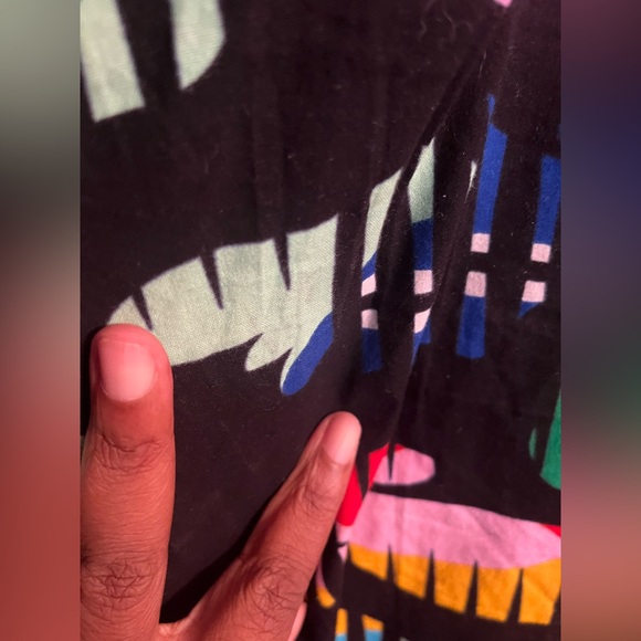 Zuri Print Dress Cotton 3/4 Sleeve 2X. *Minor fabric discoloration shown - Picture 8 of 9